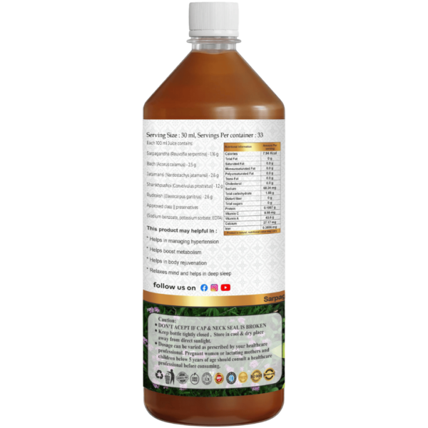 BP Care Juice in a glass Refreshing herbal drink for daily use